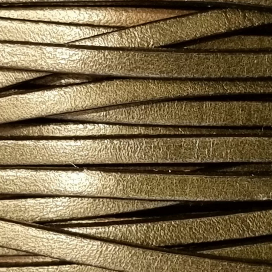 1m Cuir de veau 3mm plat-NOUVELLES COULEURS - Kaki