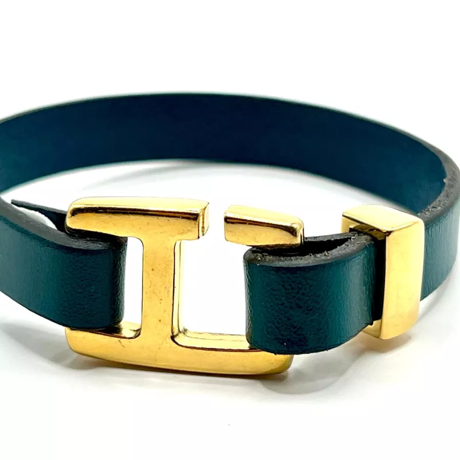 Fermoir crochet pour cuir plat 10mm - Argent Or