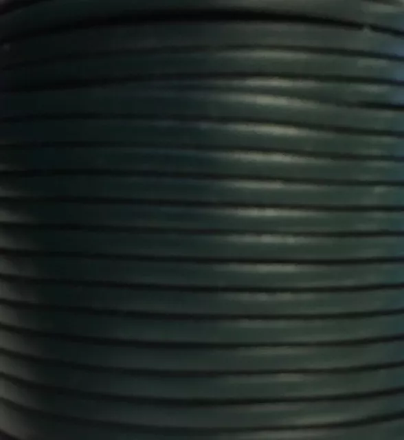 1m Cuir de veau 3mm plat-NOUVELLES COULEURS - Vert foncé