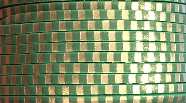 cuir de veau 3mm avec rayure - Turquoise