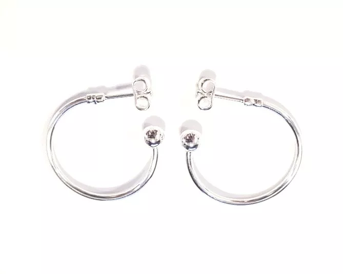 Créoles 2.5cm laiton PLAQUE EN FRANCE 10 microns - Argent