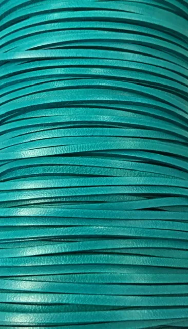 Cuir de veau 2mm plat-nouvelles couleurs - Vert turquoise