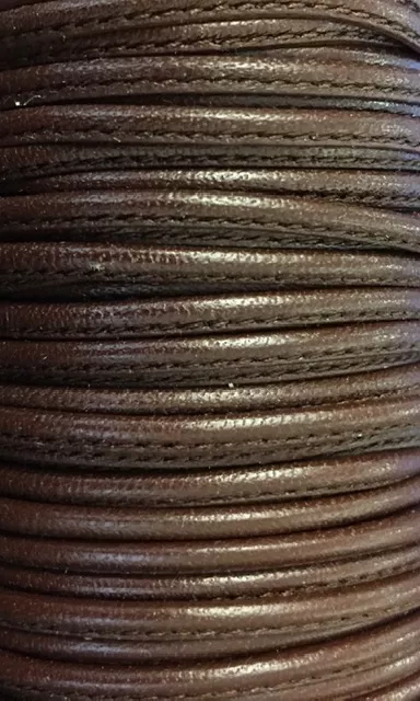 Cuir de chèvre cousu 2.70mm,NOUVELLES COULEURS,29 couleurs - Marron foncé