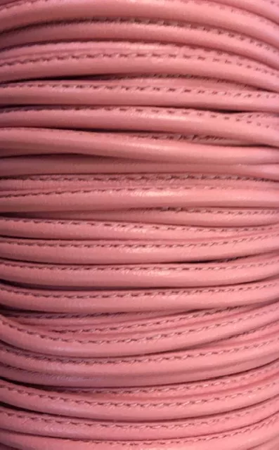 Cuir de chèvre cousu 2.70mm,NOUVELLES COULEURS,29 couleurs - Rose
