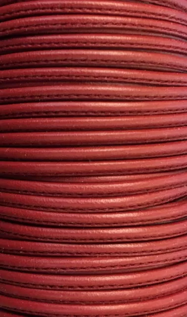 Cuir de chèvre cousu 2.70mm,NOUVELLES COULEURS,29 couleurs - Rouge bordeaux