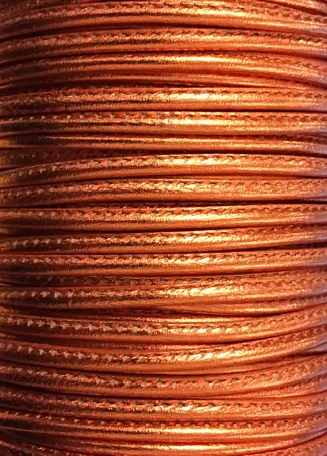 NOUVEAUTES Cuir de chèvre cousu 2.70mm métallisé,7 couleurs - Argent antique Orange métallisé