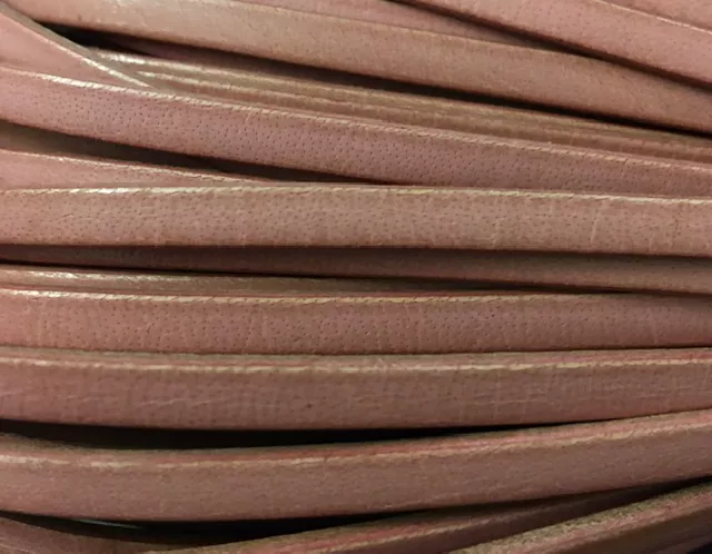 CUIR DE VEAU 5MM ITALIEN - nouvelles couleurs  - Rose poudré