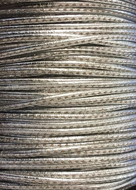 Cuir de chèvre cousu 1.5mm métallisé - Argent