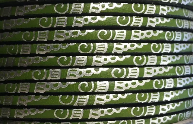 cuir de veau 3mm imprimé, NOUVEAUX MODELES  - Vert pistache