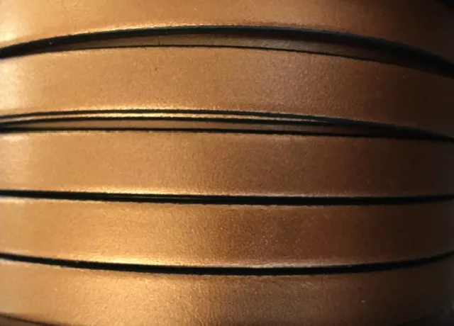 Cuir de Veau 10mm - Cuivre métallisé