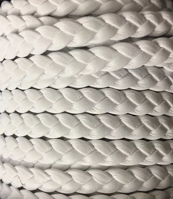 Tressé chevre double face 3x3 - Blanc