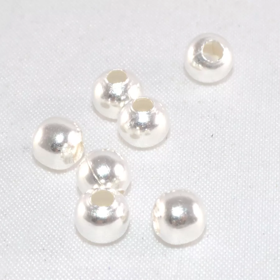 Perles en laiton 5mm plaqué en France 