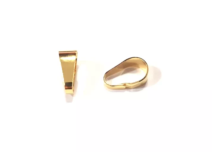 Bélière en laiton 12x5mm - Argent Or