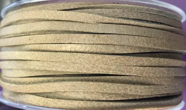 Cuir de Cerf 3mm non doublé, très très souple et très resistant - Piedra (taupe clair)