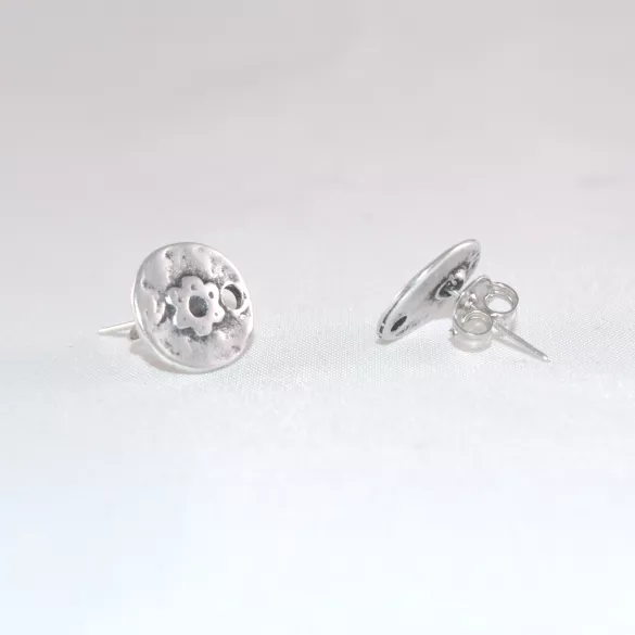 Boucles d'Oreilles à Clous avec dessin fleur