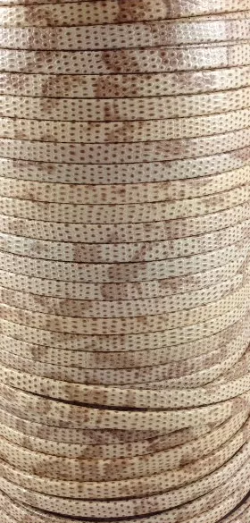 Cuir de chèvre 5mm avec motif - Camel