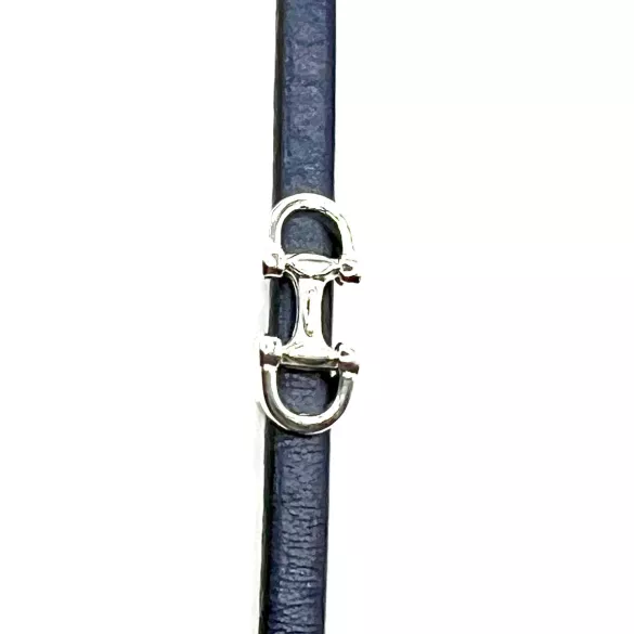 5 Passants Mors pour cuir 5mm argent vif ou antique ou or - argent vif