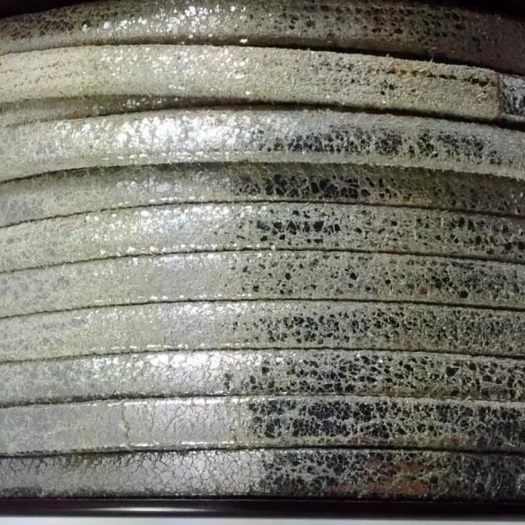 Cuir exclusivité IDIL 5mm eclosion d'Atomes - Argent