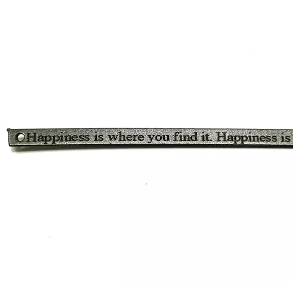 Laser 5mm Happiness is where you find it - Argent antique