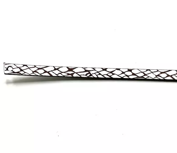 Cuir laser craquelé 5mm - Argent