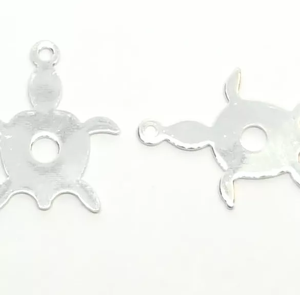 Pendant tortue en laiton pl FR argent ou or - Argent Or