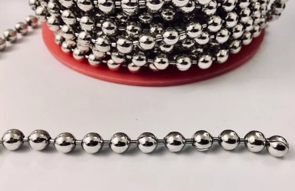 6.6mm Chaine boule en laiton plaqué e en France 10 microns