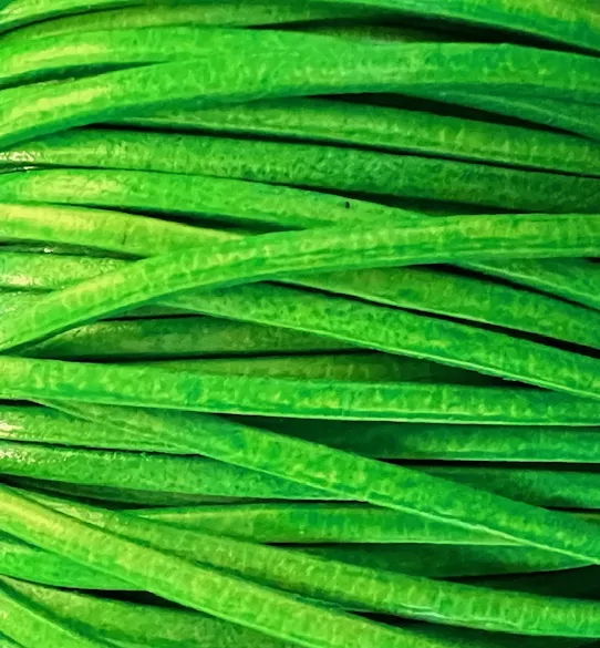 cuir de veau 3mm plat fluo - Vert fluo