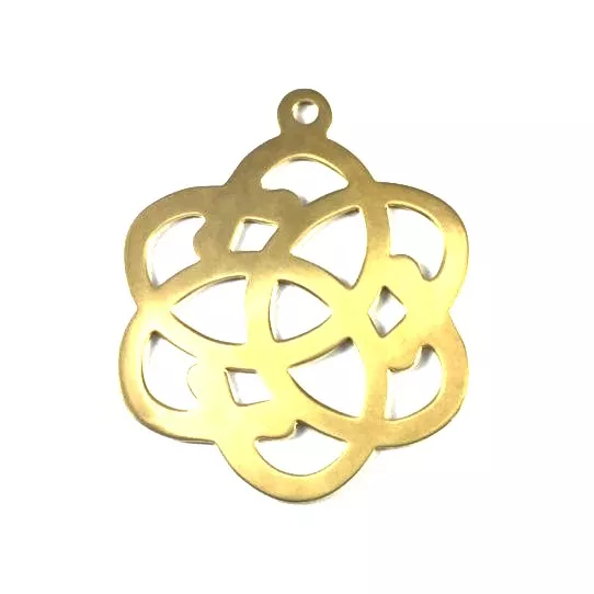 Pendant Serenité en laiton plaqué or Fabrication Française