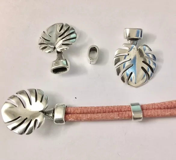 Fermoir en feuille de palmier 2x3 mm