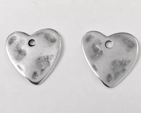 pendant cœur martelé