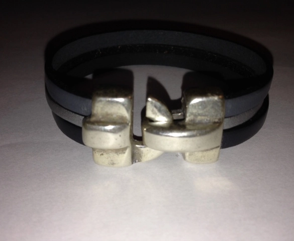 Fermoir crochet pour cuir plat 13mm