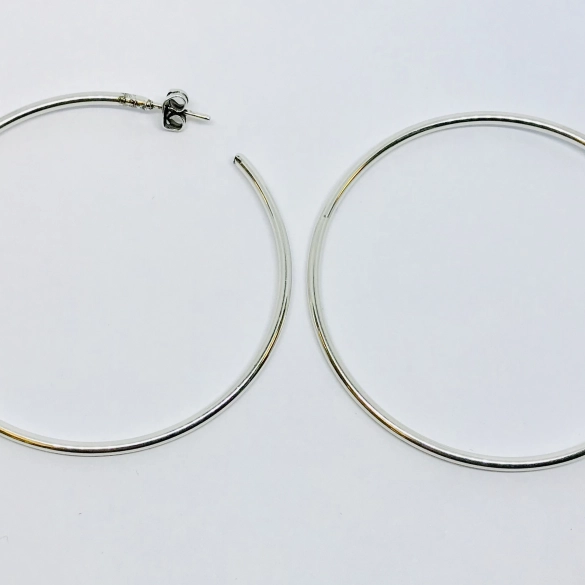 Créoles en laiton 60mm  plaqués 10microns en France