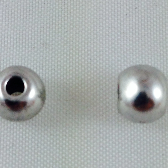 50Perles plaqué argent 5MM TROU 1.5mm de diamètre
